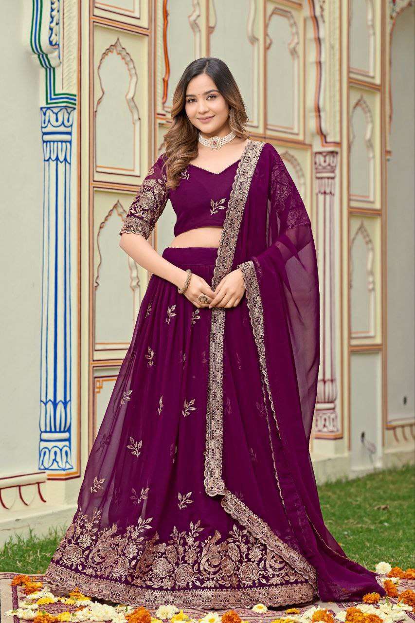 Women's Embroidered Lehenga Choli with Net Dupatta ? Festive & Wedding Wear Set - Image 24